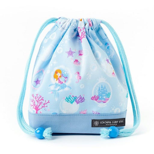 巾着　小　コップ袋(ネームタグ付き)　マーメイドと輝く光のフィルハーモニー×オックス・サックス_1