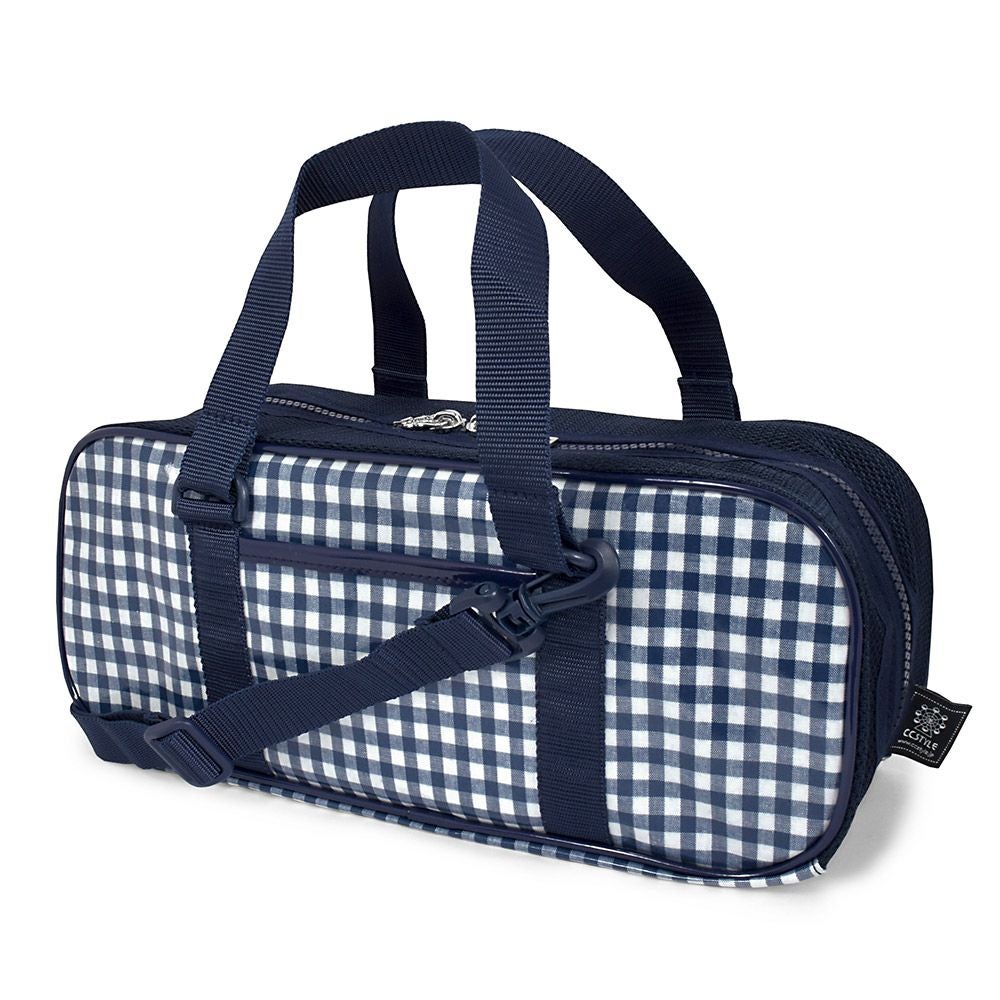 画材・絵の具バッグ　チェック大・紺_1