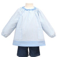 スモック　ベーシックストライプ・水色_1