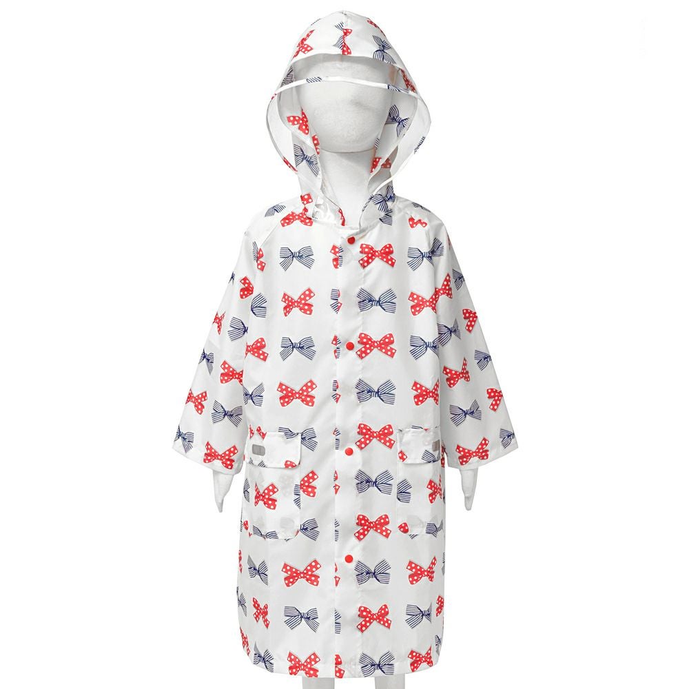 レインコート　ポルカドットとストライプのフレンチリボン_1