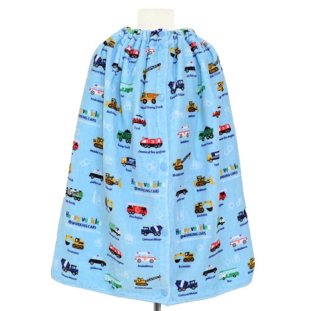 ラップタオル　プールタオル　巻き　アクセル全開はたらく車_1