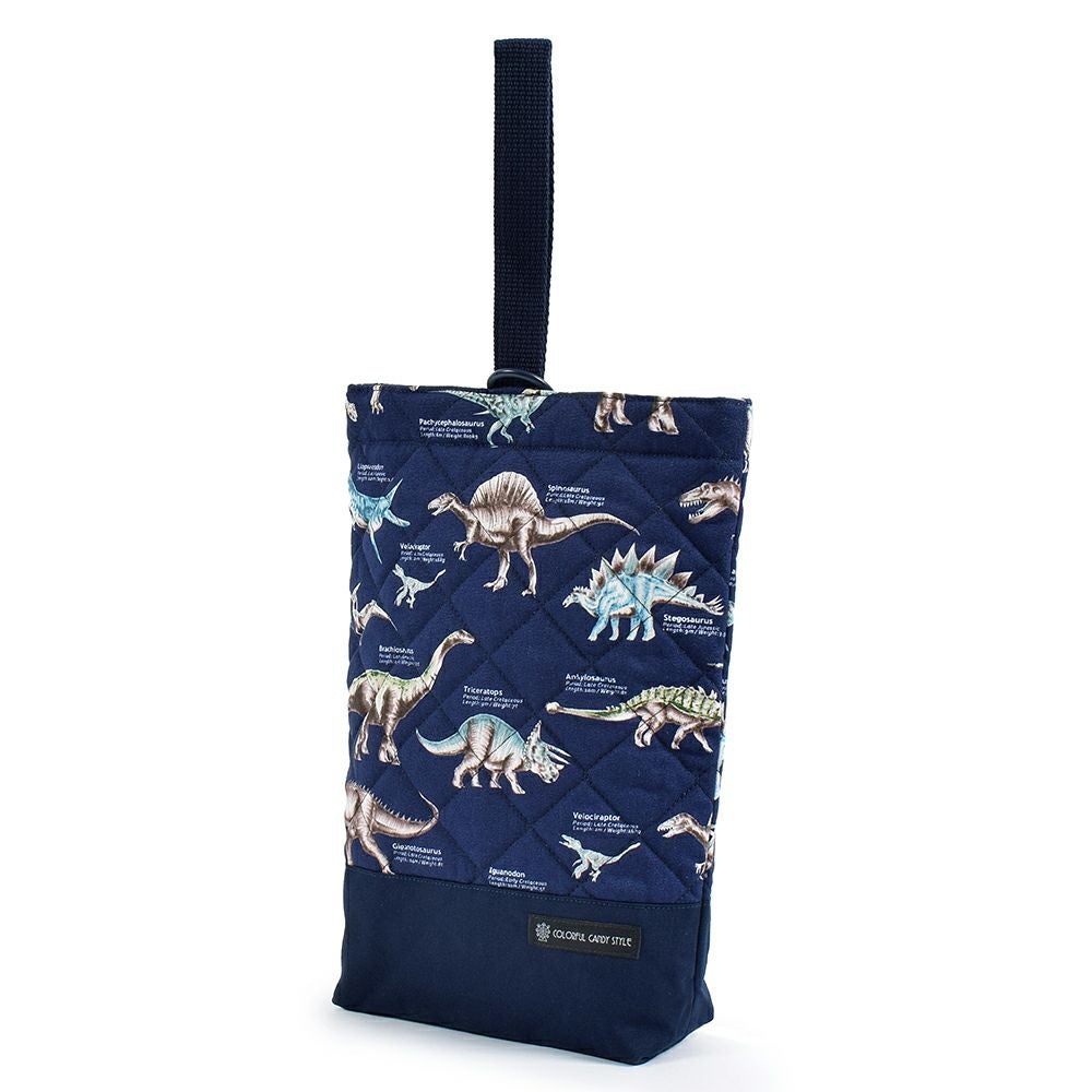 シューズケース　キルティング(ネームタグ付き)　恐竜ミュージアム_1