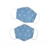 幼児用 マスク 2枚セット(銀イオン抗菌ガーゼ) 潮風香るヴィンテージ・マリン_1